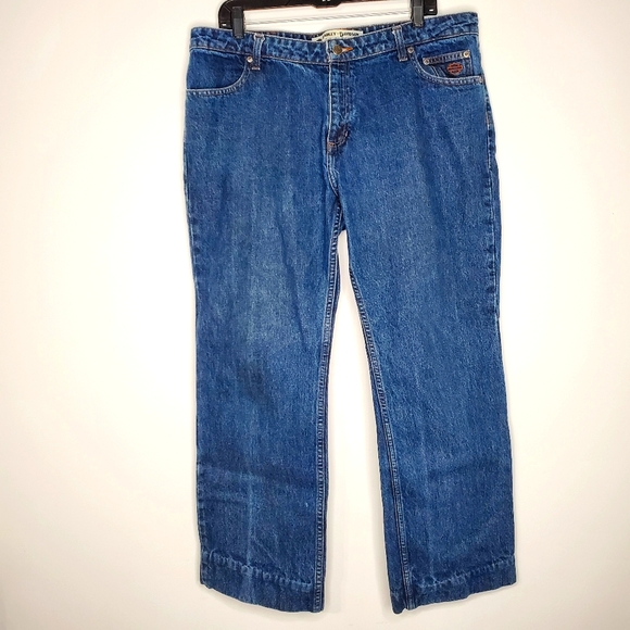 Harley-Davidson Denim - 19) HARLEY-DAVIDSON Straight Leg Jeans Sz. 16